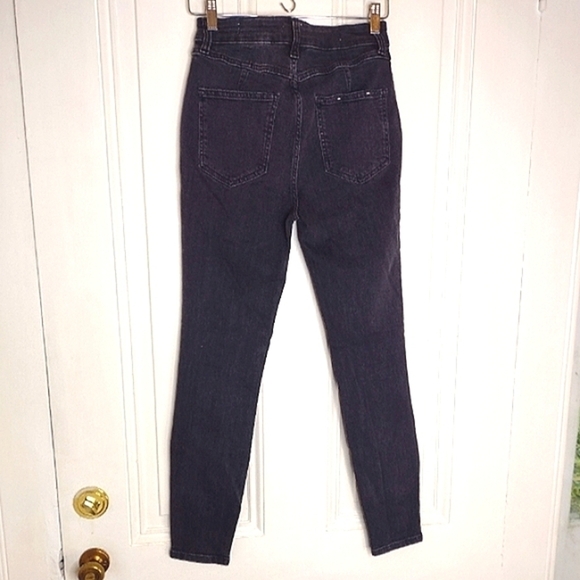 Pilcro : High Rise Skinny Button Fly Jeans In Black : Size 28 - Picture 3 of 5